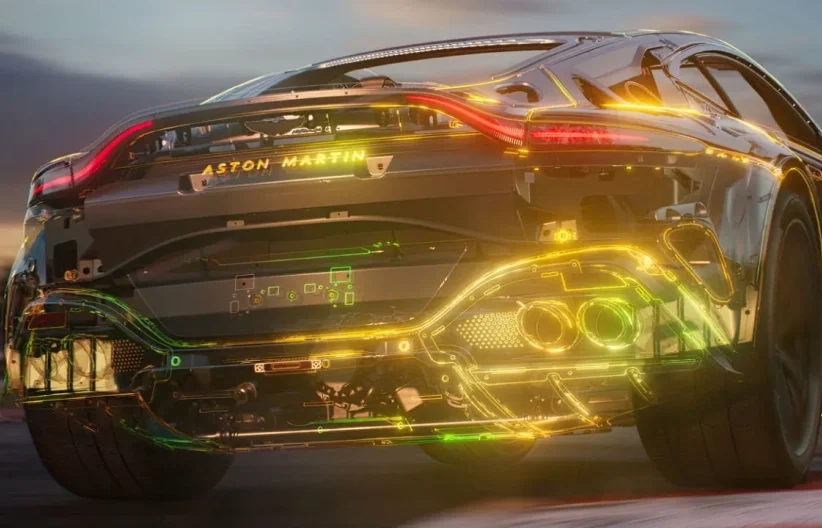 The 2026 Aston Martin Vantage, promo shot from behind