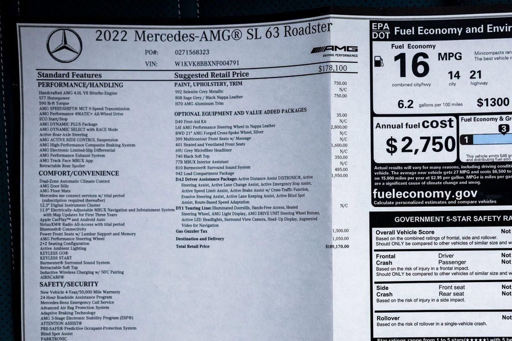 2022 Mercedes-Benz SL-Class SL 63 AMG® 4MATIC®