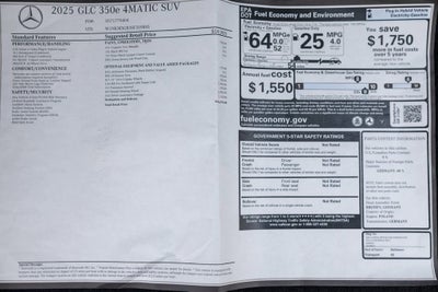 2025 Mercedes-Benz GLC GLC 350e 4MATIC®
