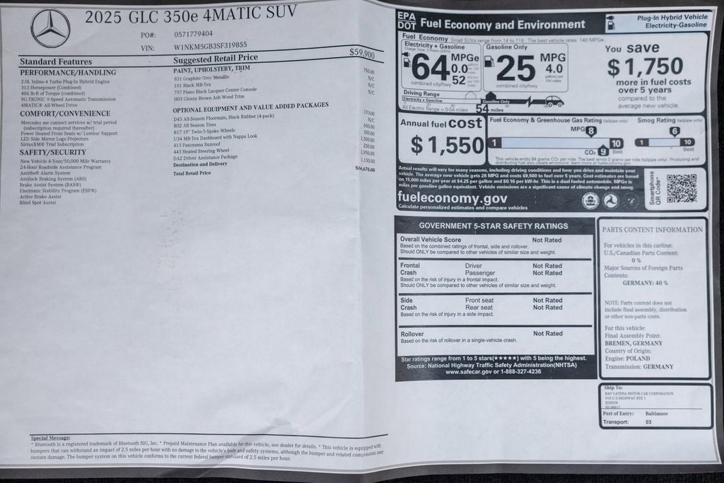 2025 Mercedes-Benz GLC GLC 350e 4MATIC®