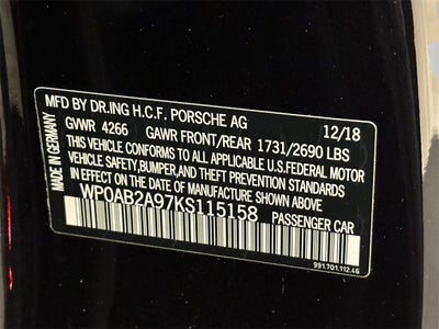 2019 Porsche 911 Carrera GTS